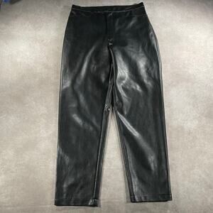 Vintage Women’s Dress Barn Black Casual Leather Pants 33x29